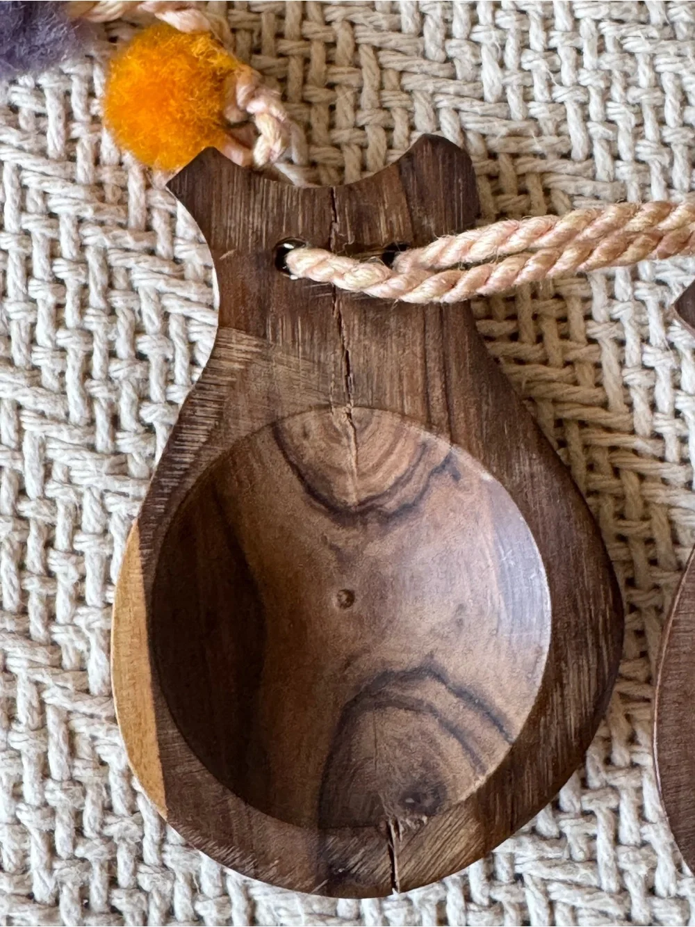 From Cuba, 1955, Wooden Castanets with Braided Cord and Pom-Pom